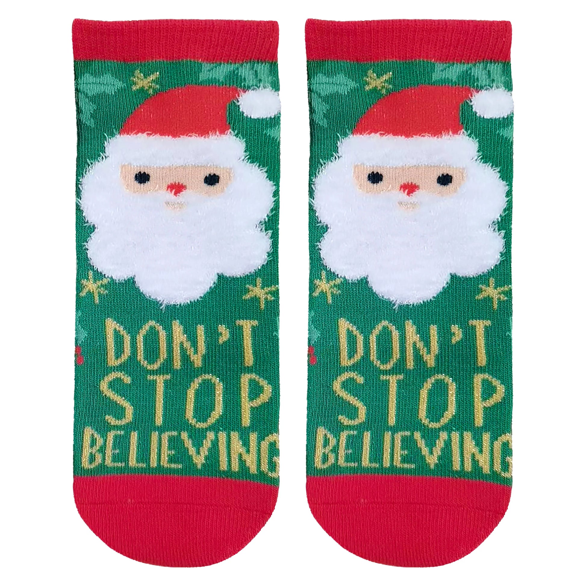 Stephen Joseph Don't Stop Believing Kid's Santa Claus socks 