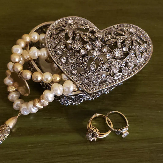 Olivia Riegel Silver Luxembourg Heart Box Perfect Keepsake Cherished Items Jewelry Wedding
