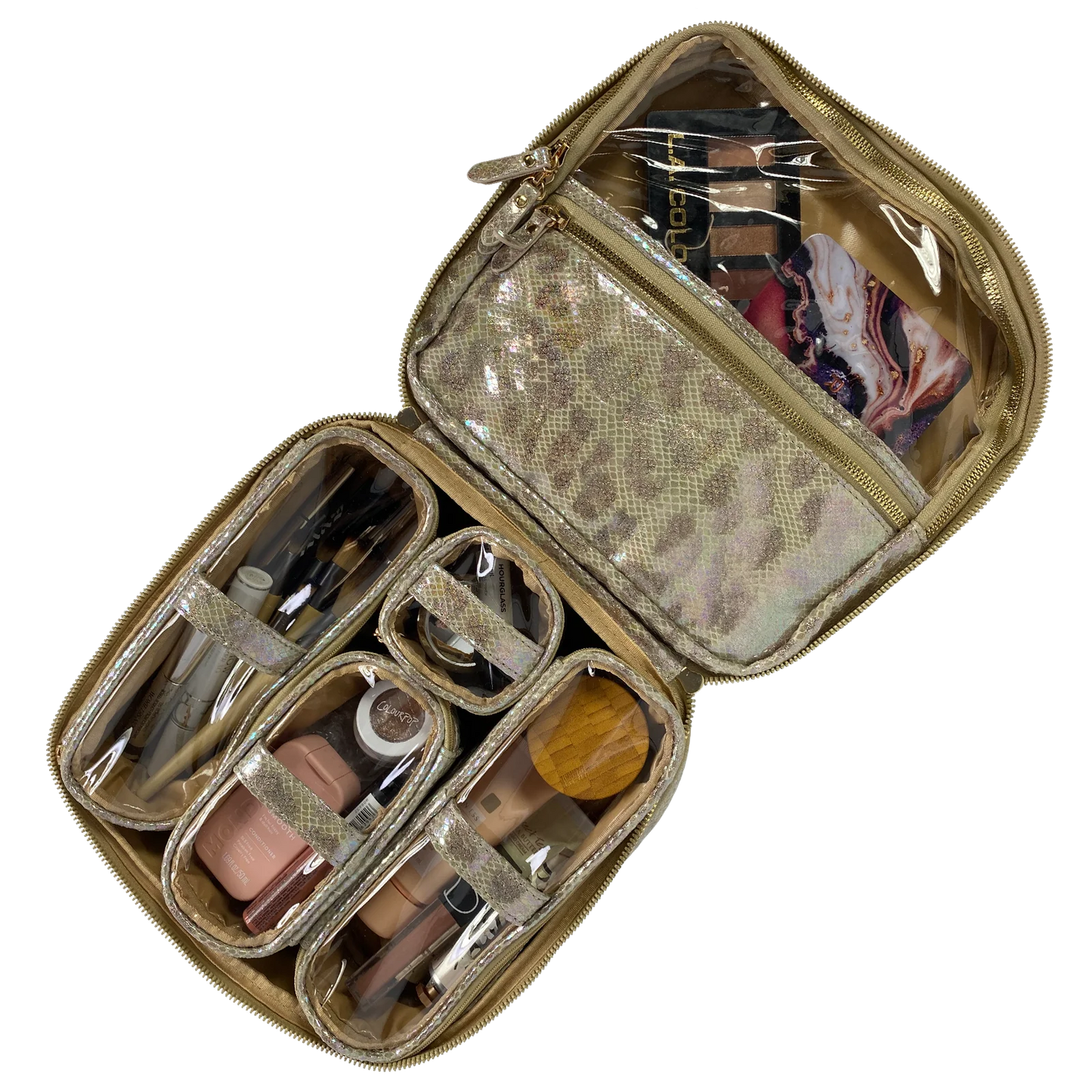Pursen Glimmer Leopard Mini Diva Makeup Case 