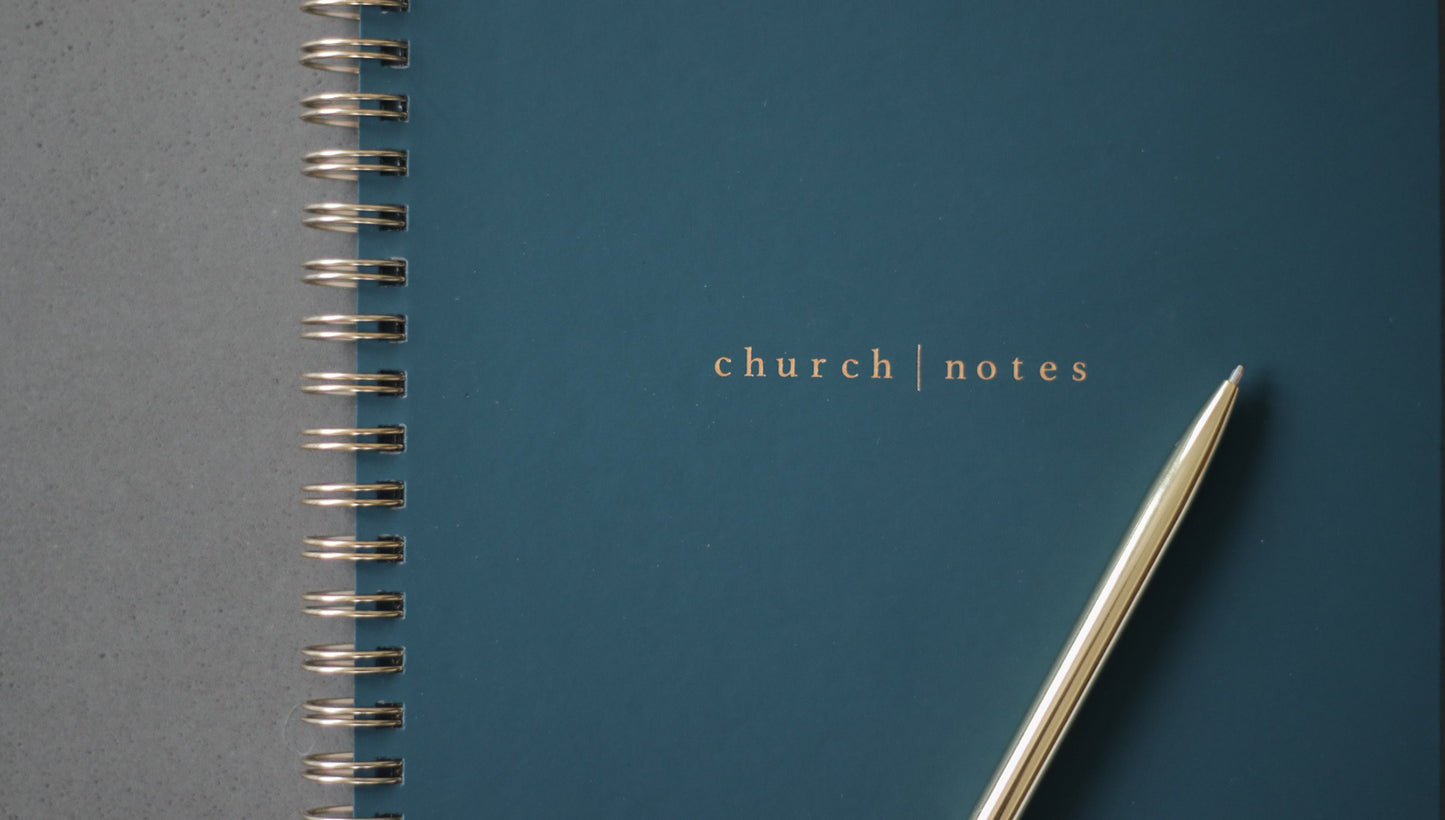 Church Notes Navy spiral notebook 