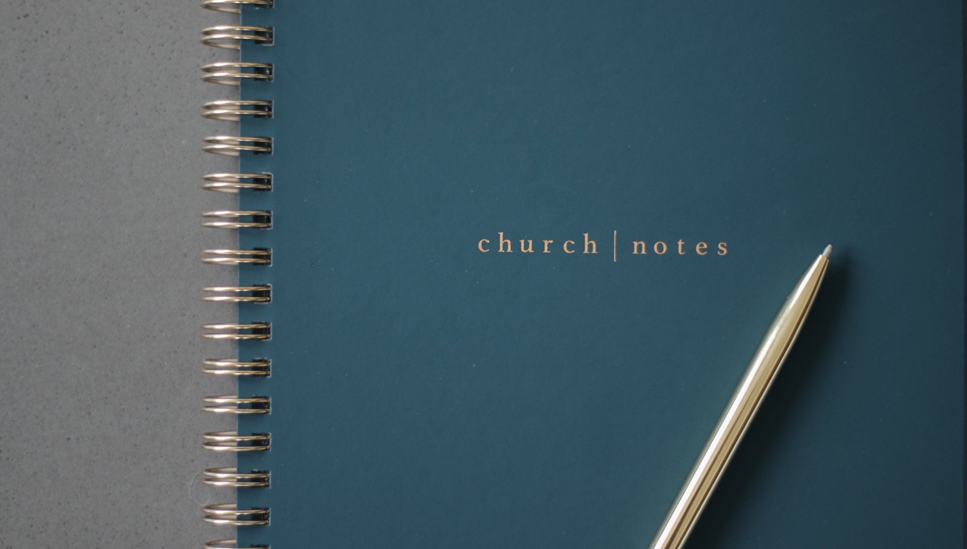 Church Notes Navy spiral notebook 