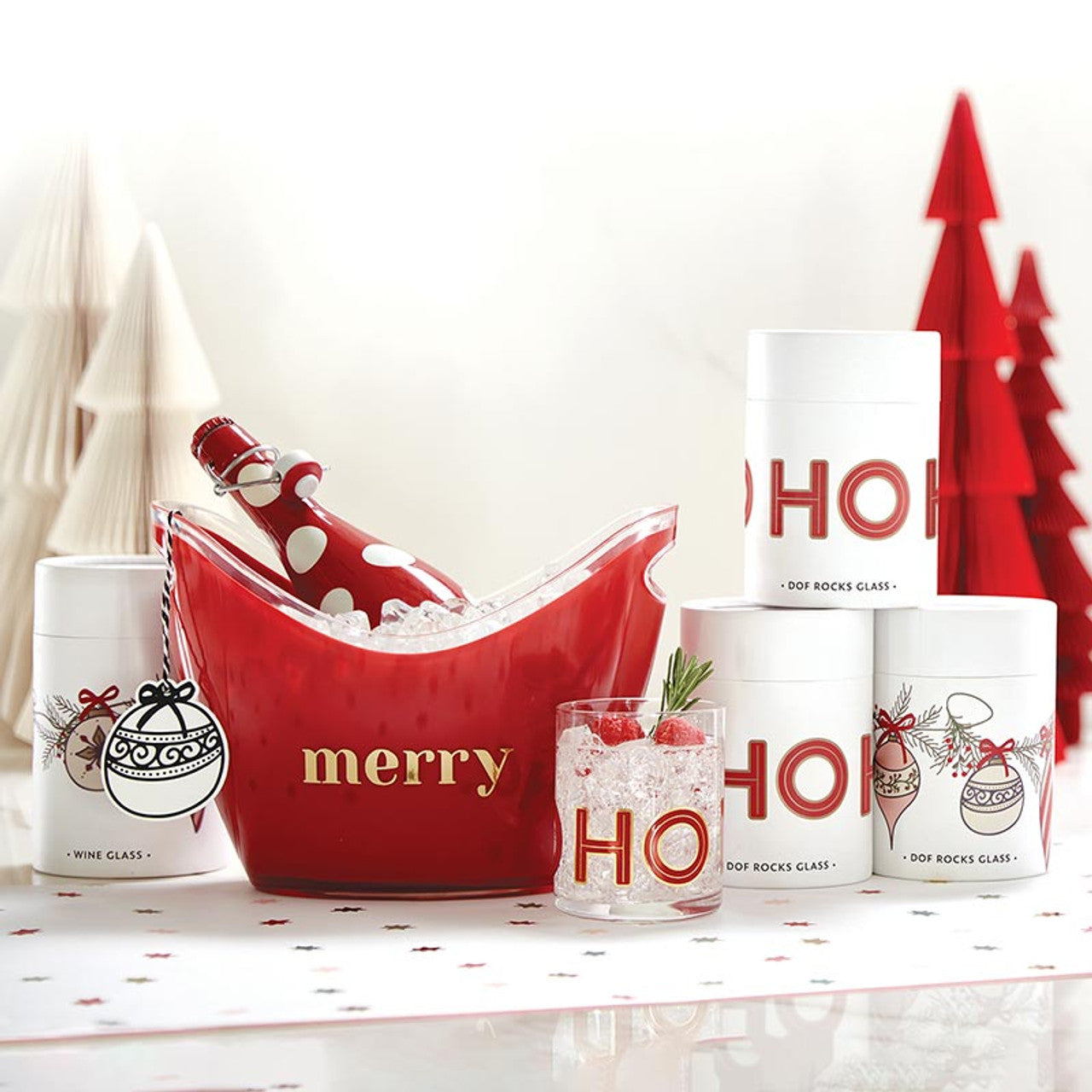 Acrylic Beverage Bucket - Merry