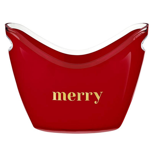 Acrylic Beverage Bucket - Merry