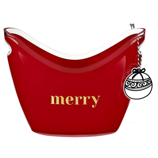 Acrylic Beverage Bucket - Merry