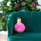 Adorable and unique Shiraleah Merry Bauble Small Pillow in Pink