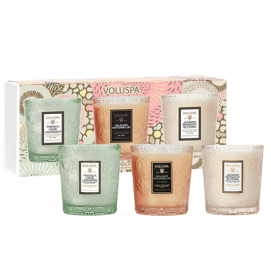 Voluspa Home Refresh Demi Trio candle set 