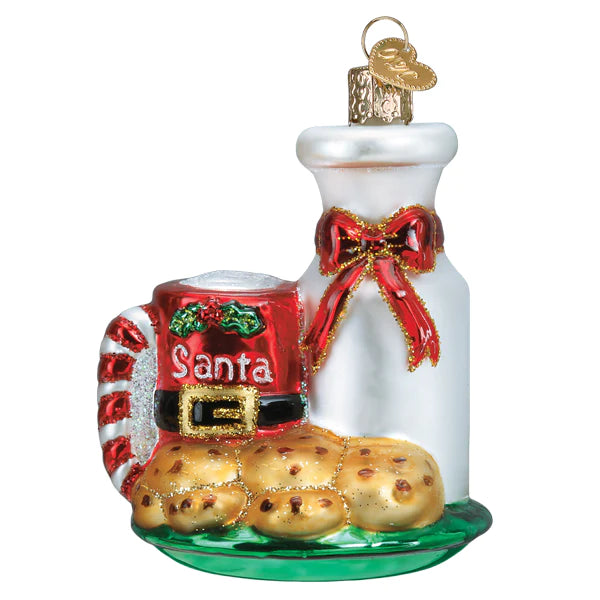 Old World Christmas Santa's Milk & Cookies ornament 