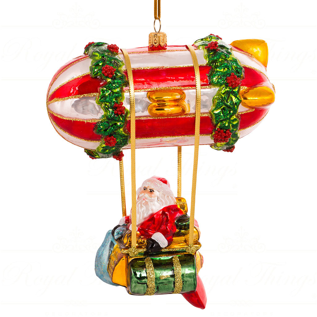 Huras Family Santa and His Zeppelin Ornament Christmas 