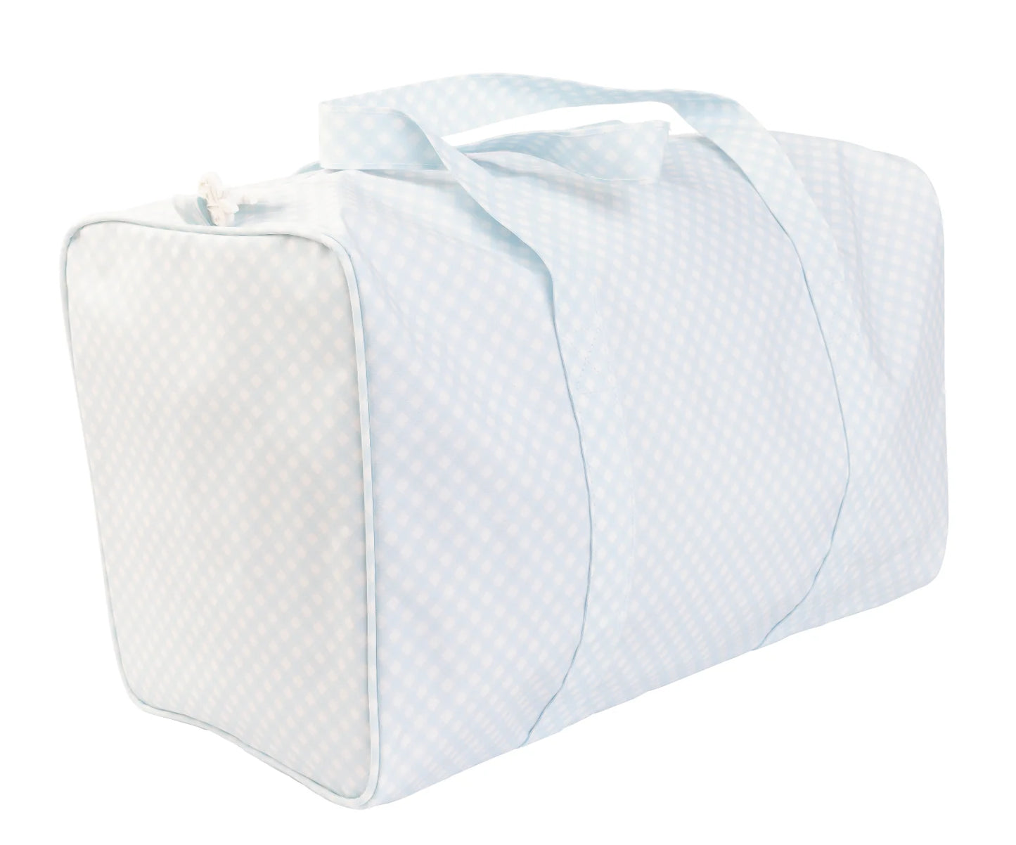 Apple of My Isla The Duffle Bag blue gingham 