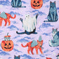 Halloween House Cats Cropped Pajamas