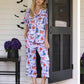 Halloween House Cats Cropped Pajamas