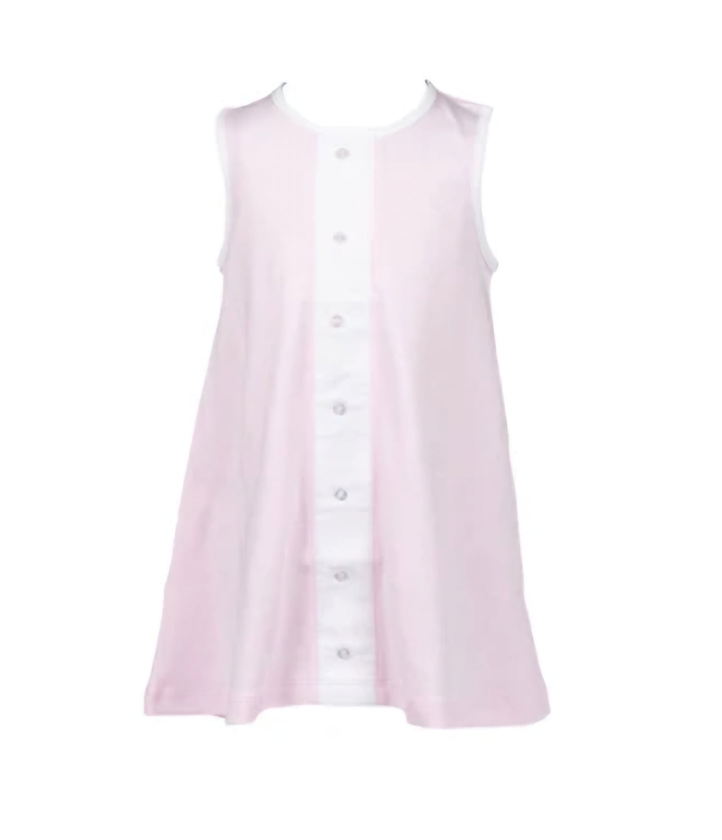 Proper Peony Solid Pink Button Dress