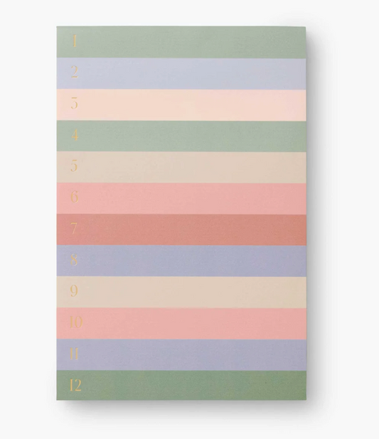 Muted Numbered Color Block Memo Notepad