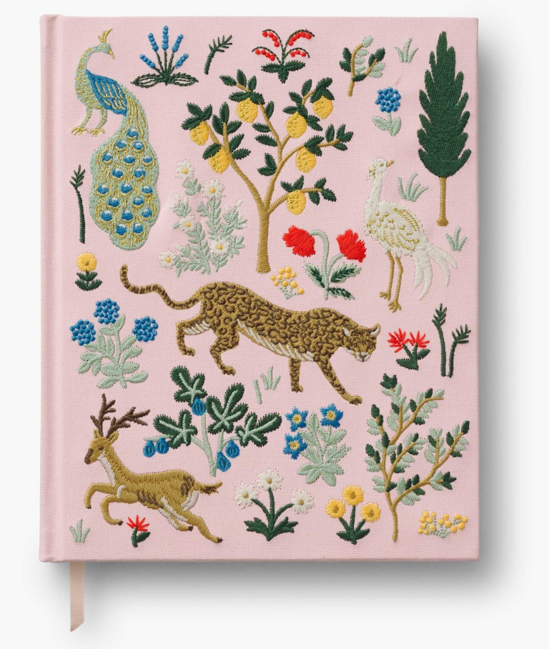 Menagerie Embroidered Sketchbook