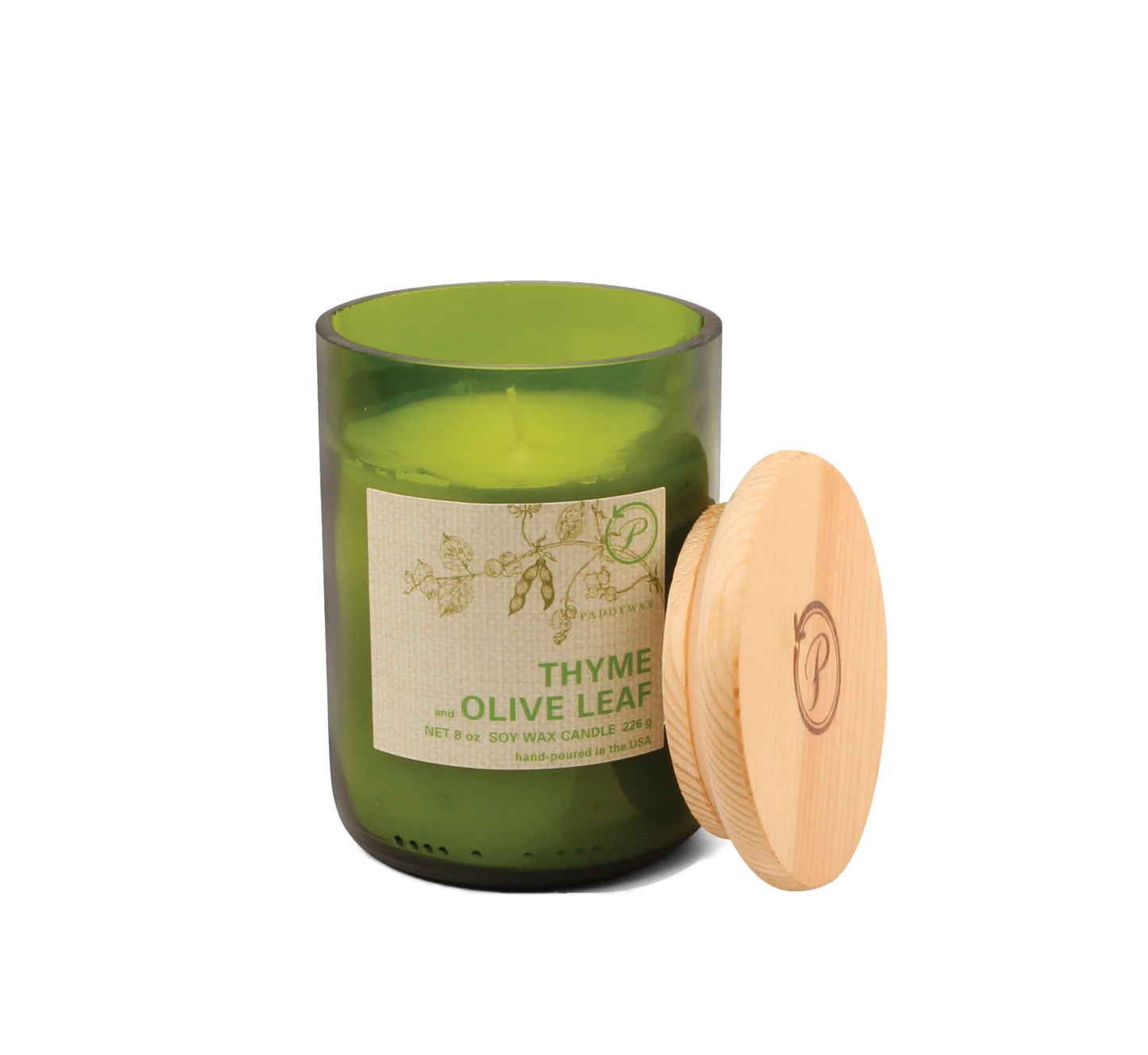 Paddywax Thyme and Olive Leaf 8 oz Candle 