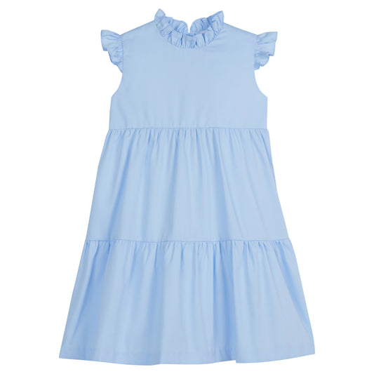 Little English Spring 2024 Tiered Charleston Dress Light Blue Pique 