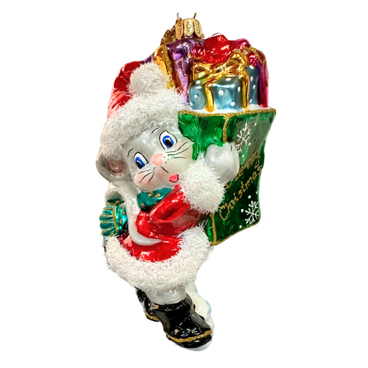 Huras Family Christmas Mouse with Christmas Presents Ornament 