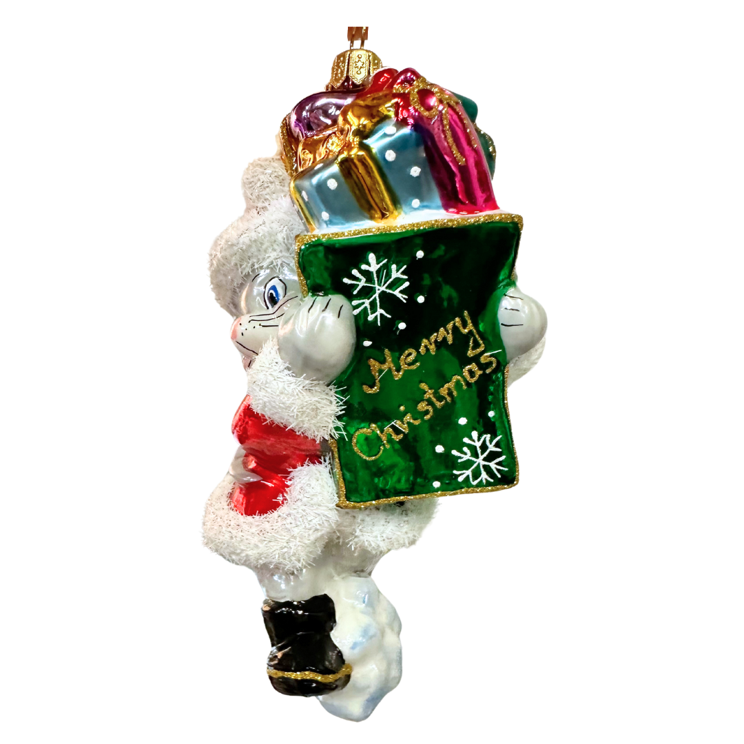 Huras Family Christmas Mouse with Christmas Presents Ornament 