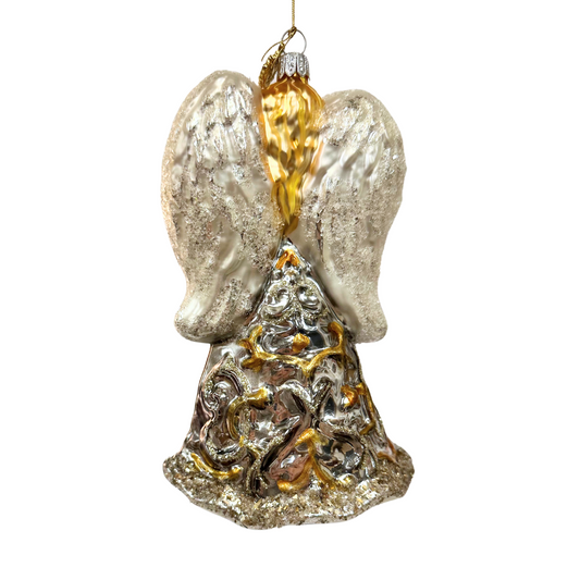 Silver & Gold Angel with Lantern