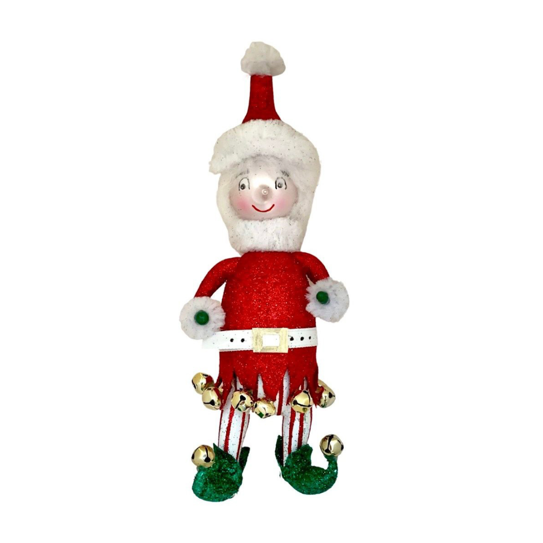 JingleNog Elvin Glass Italian Christmas Ornament 