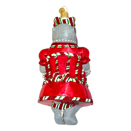JingleNog Tina Glass Christmas Ornament 