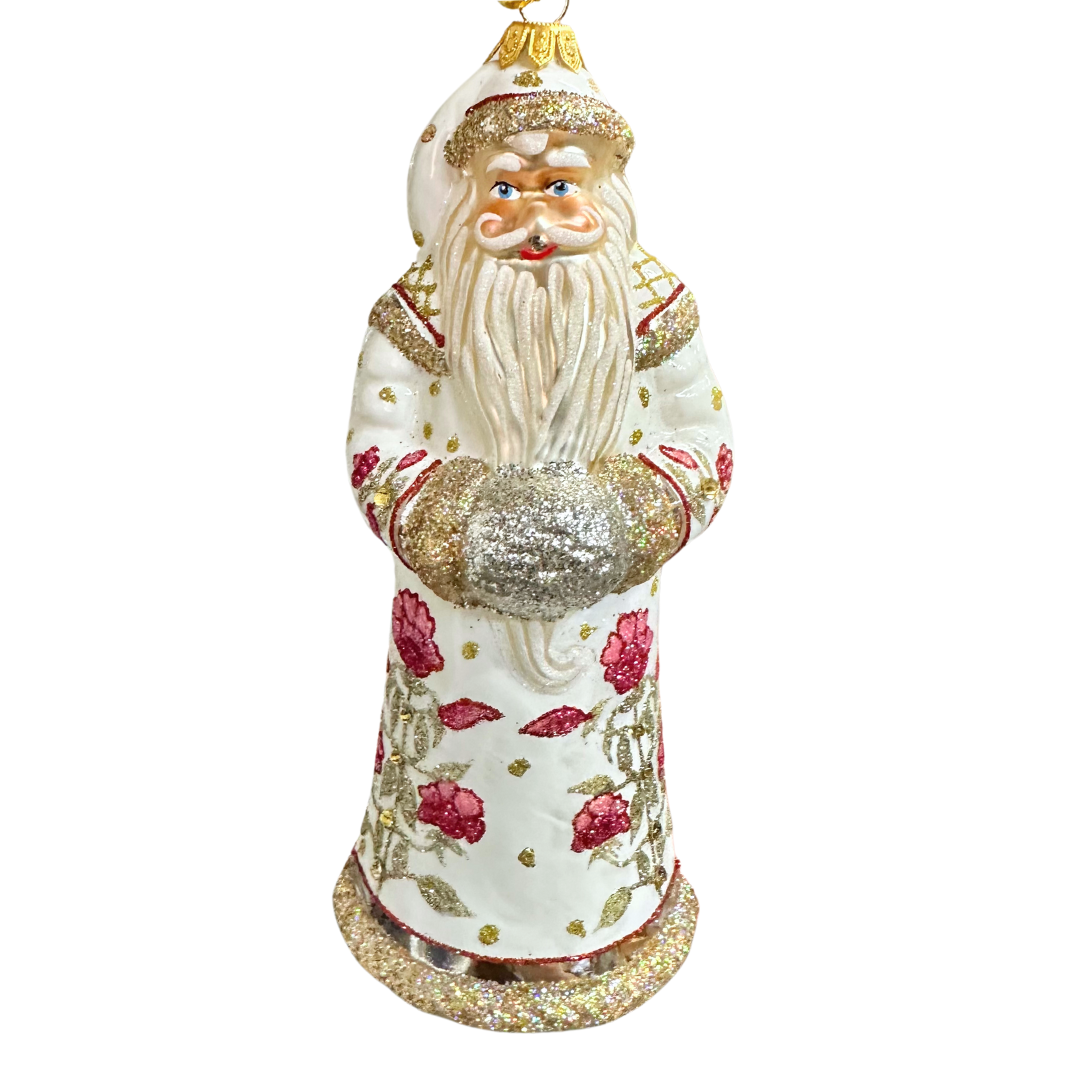 JingleNog Papa Anthemon glass Christmas Ornament 