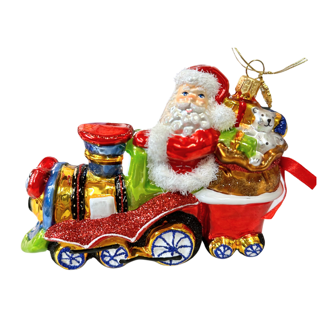 Huras Family Poland Whimsical Holiday Locomotive Ornament 