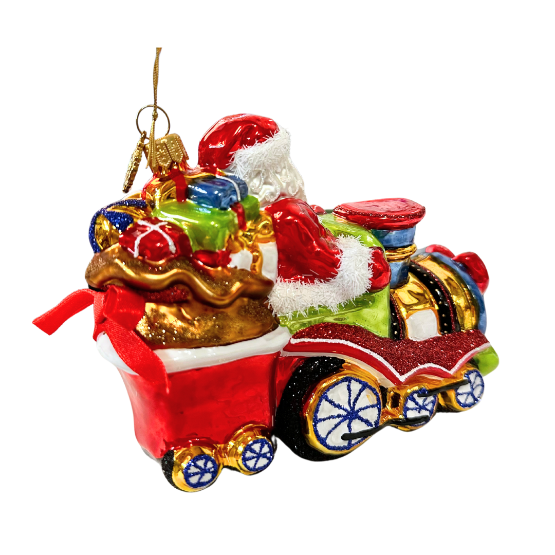 Huras Family Poland Whimsical Holiday Locomotive Ornament 