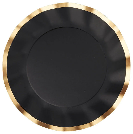 Sophistiplate Black and gold salad plate 