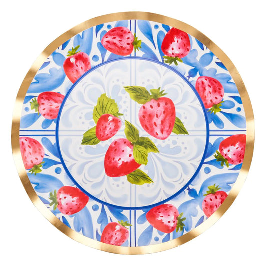 Sophistiplate Blue Strawberry Dinner Plate
