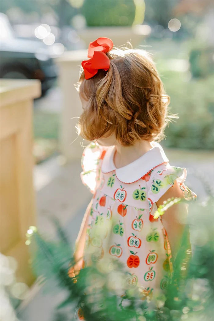 Proper Peony Gala Apples little girl's dress 