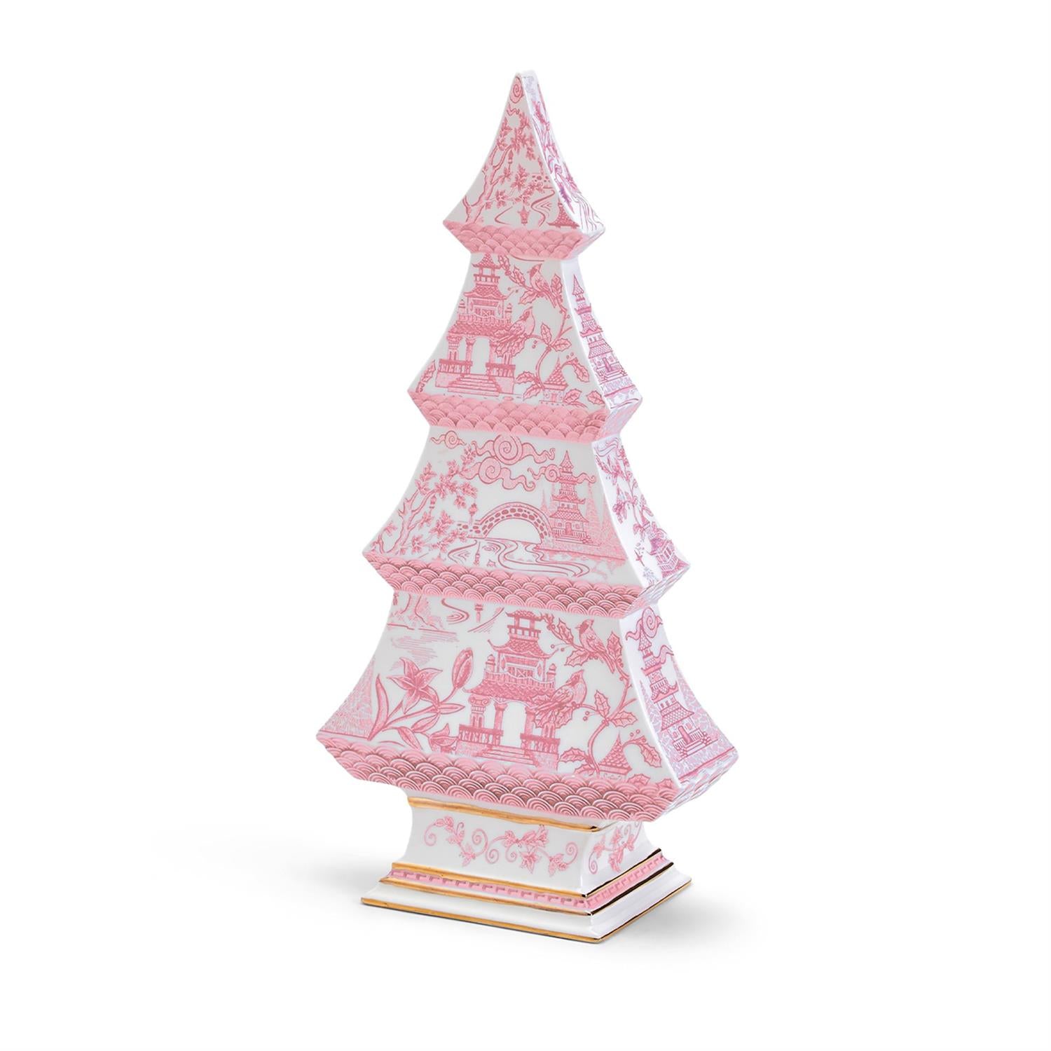Chinoiserie Pastel Pink Tree Christmas home decor 