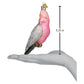 Old World Christmas Rose-Breasted Cockatoo pink dimensions 