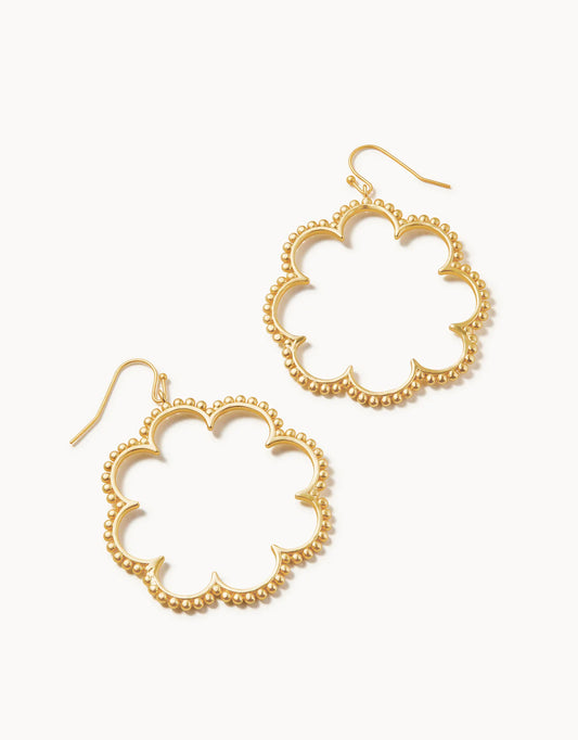 Spartina 449 Dotted Daisy Gold Earrings 