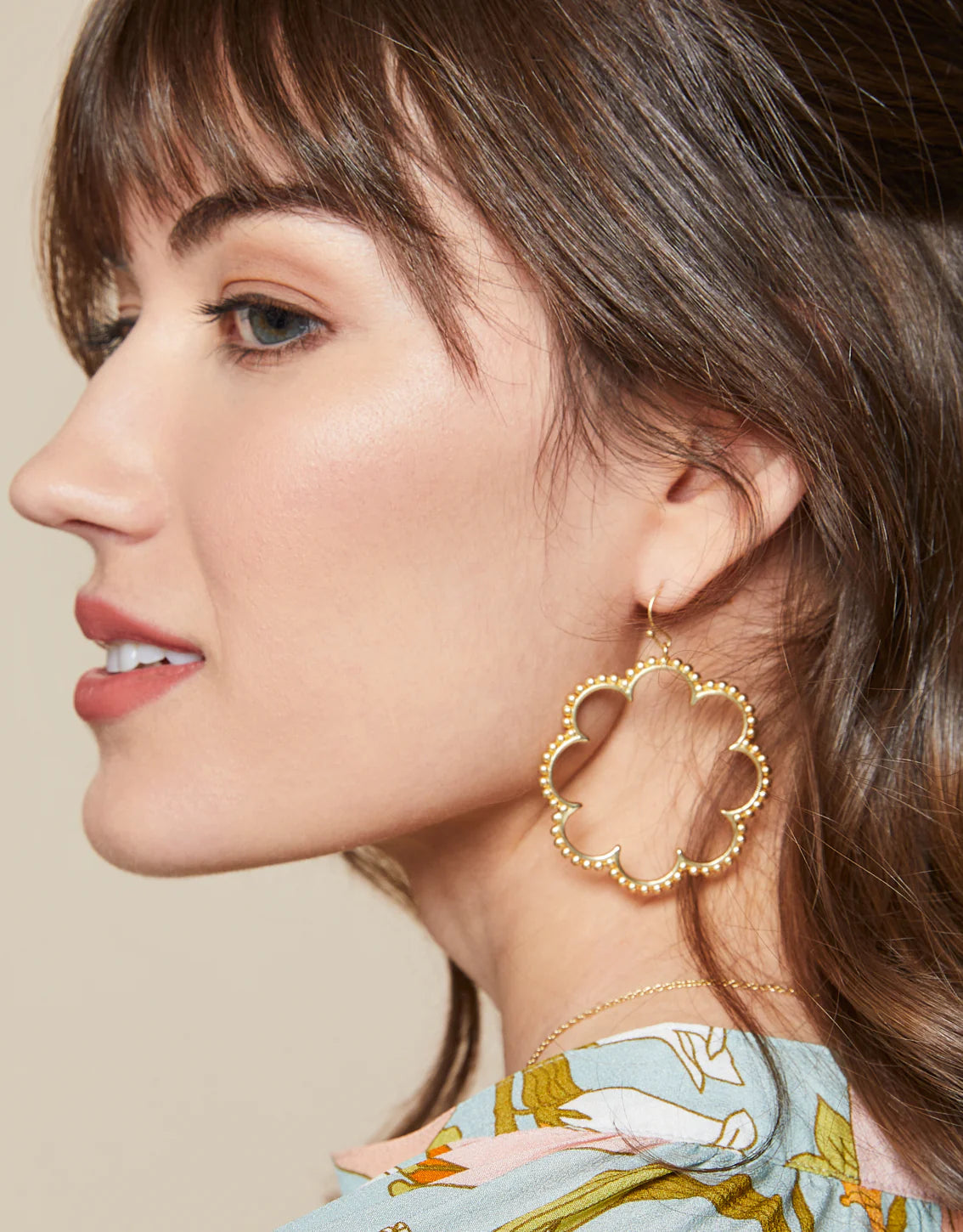 Spartina 449 Dotted Daisy Gold Earrings 