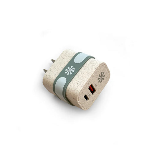 Tech Candy Double Play Eco Wall Power Adapter natural 