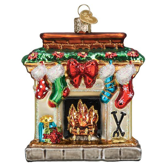 Old World Christmas Holiday Hearth glass ornament 