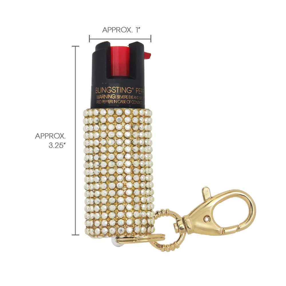 Gold Rhinestone Pepper Spray