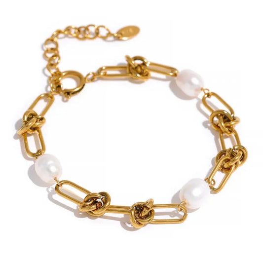 HJane Jewels Pearl Rope Knot Bracelets 