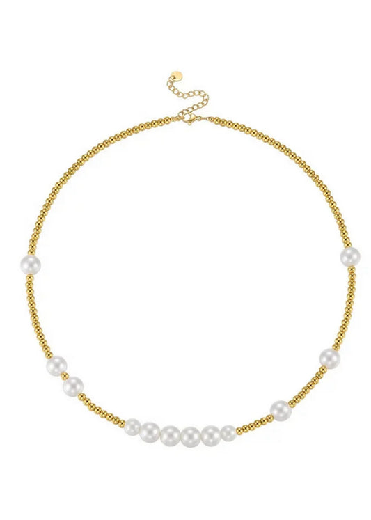 HJane Jewels Beaded Pearl Necklace 