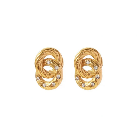 HJane Jewels Bobbi Stud Gold Earrings 