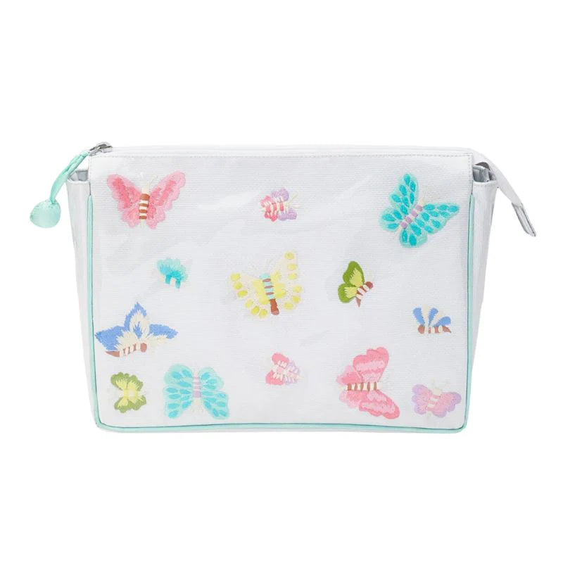 Butterfly Embroidered Large Makeup Bag