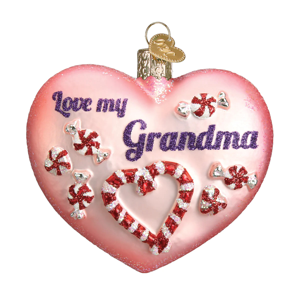 Old World Christmas Grandma Heart Ornament 
