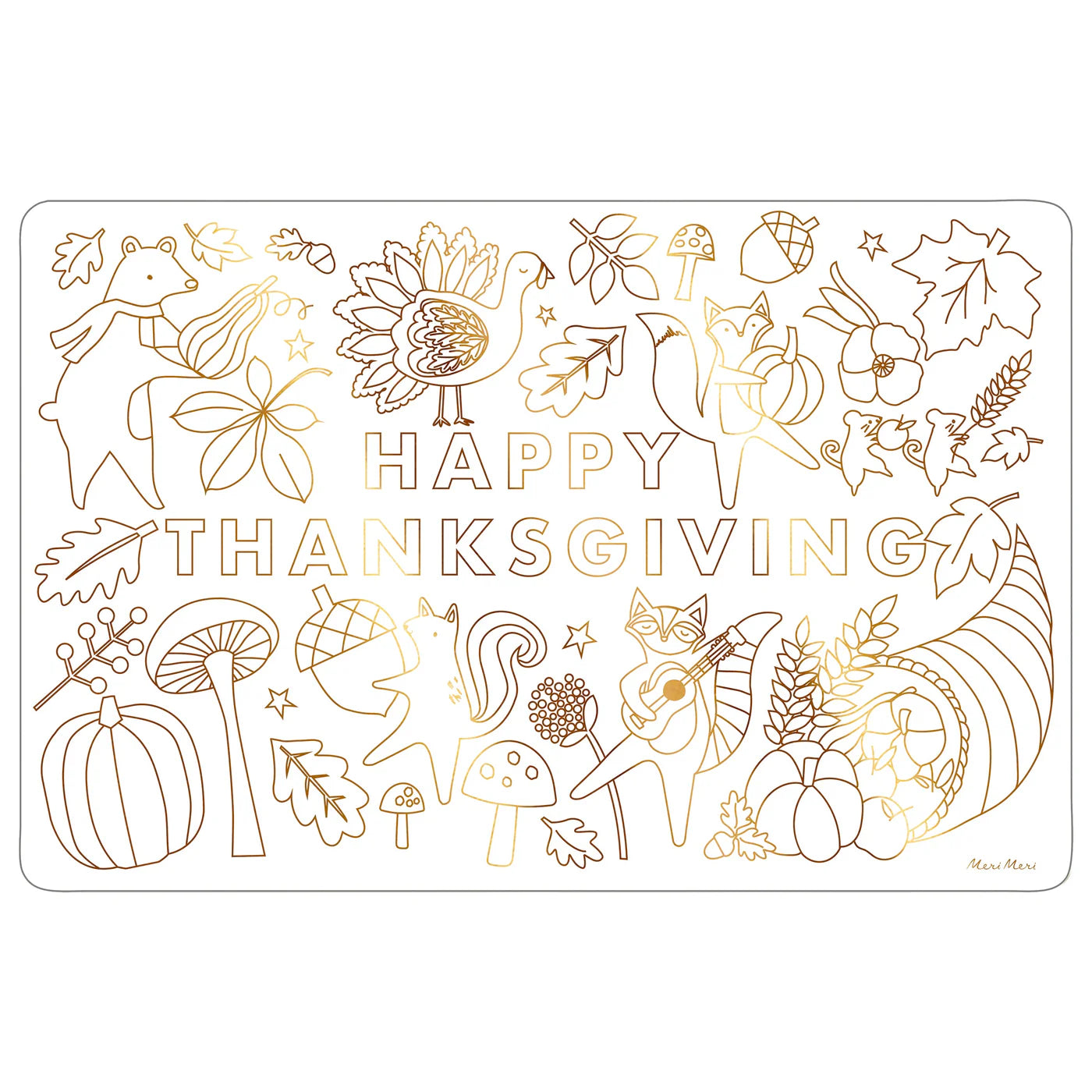 Meri Meri Thanksgiving Coloring Placemats 