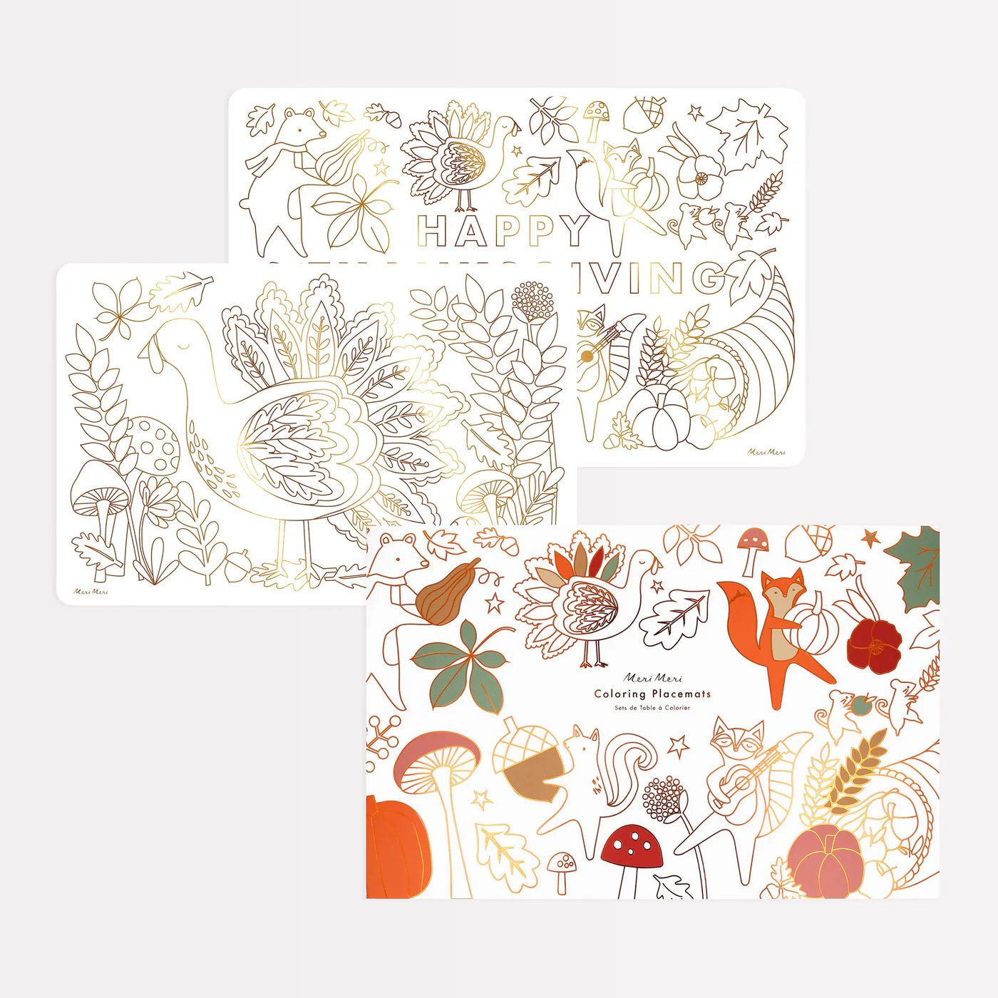 Meri Meri Thanksgiving Coloring Placemats 