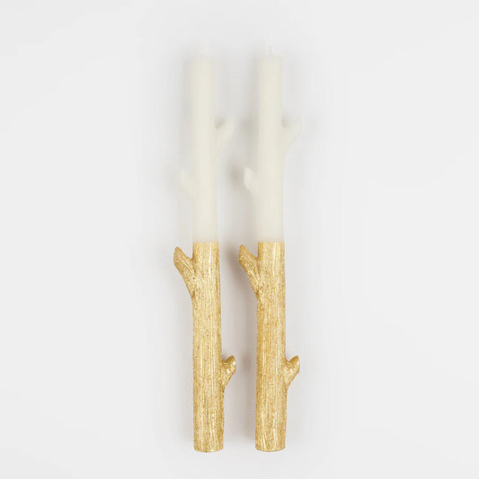 Meri Meri Gold Dipped Stick Candles 