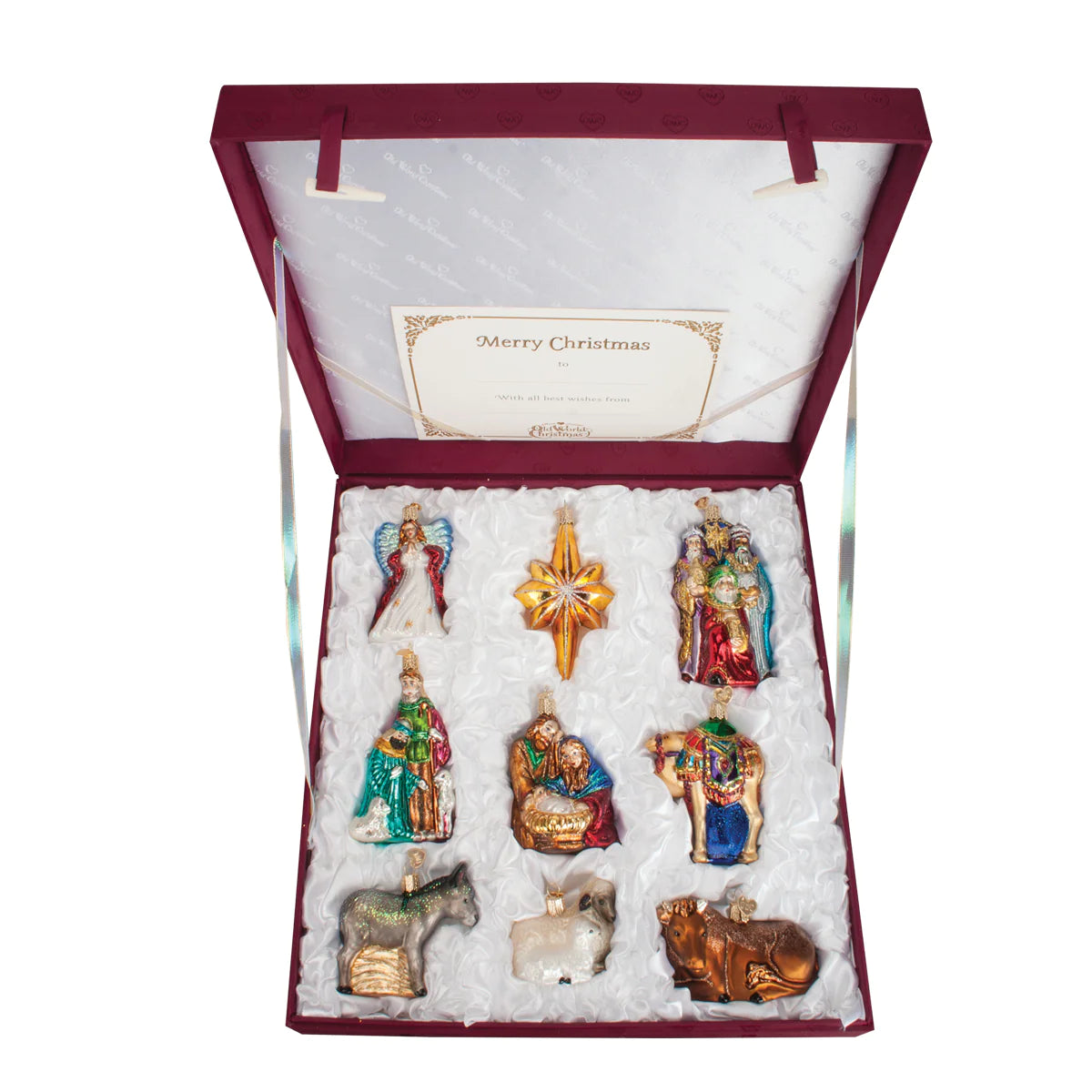 Old World Christmas Nativity glass ornament collection 