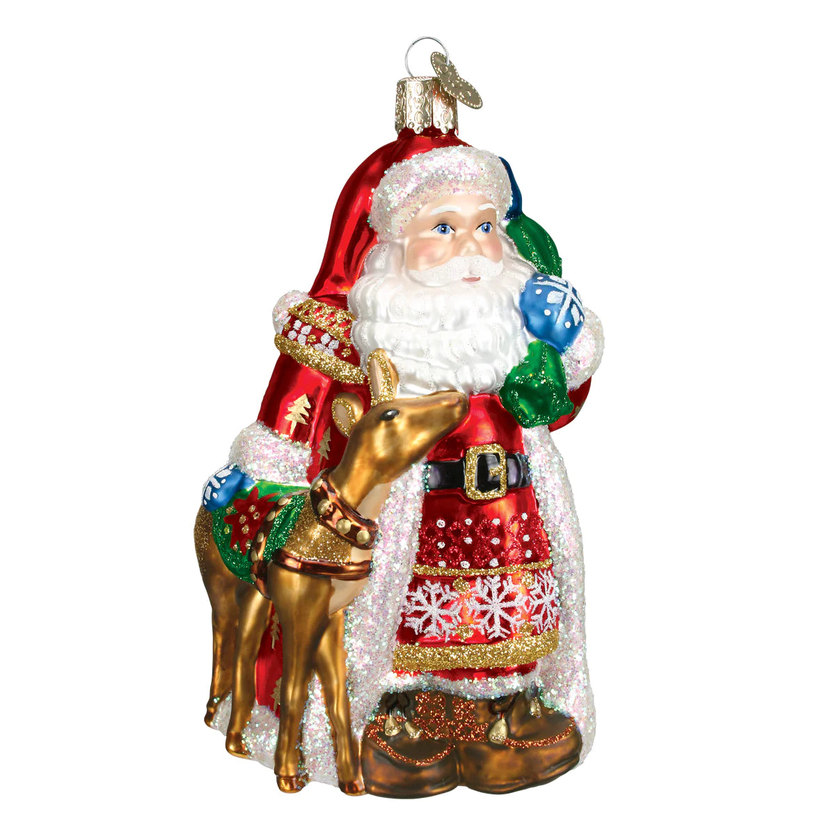 Old World Christmas Nordic Santa glass Christmas Ornament 