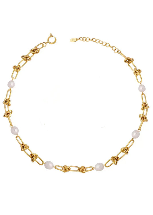 Hjane Pearl Rope Knot Necklace 