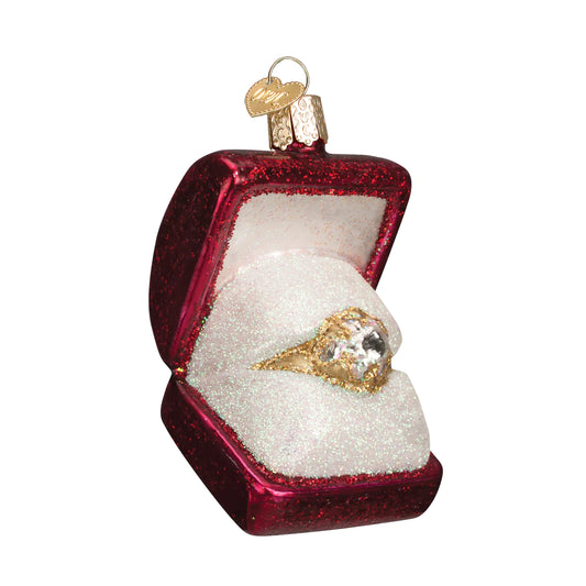 Old World Christmas Ring in Box ornament engagement ring wedding 